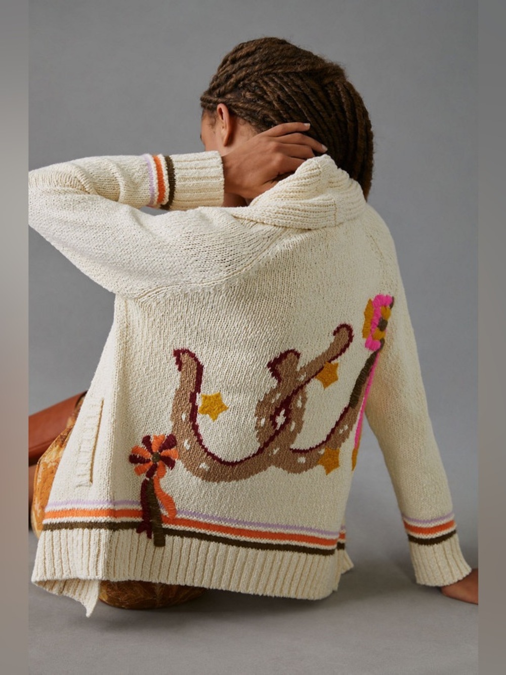 Anthropologie Maeve Duffel Horseshoe Cardigan (Size M)